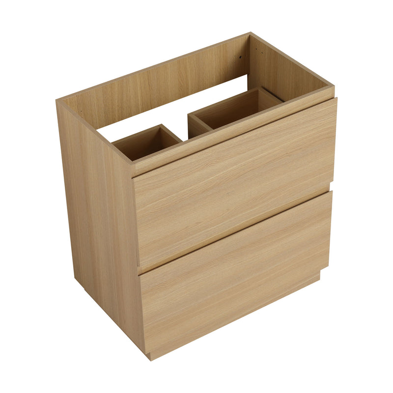 Modern Freestanding Bathroom Vanity Cabinet With Double Drawer