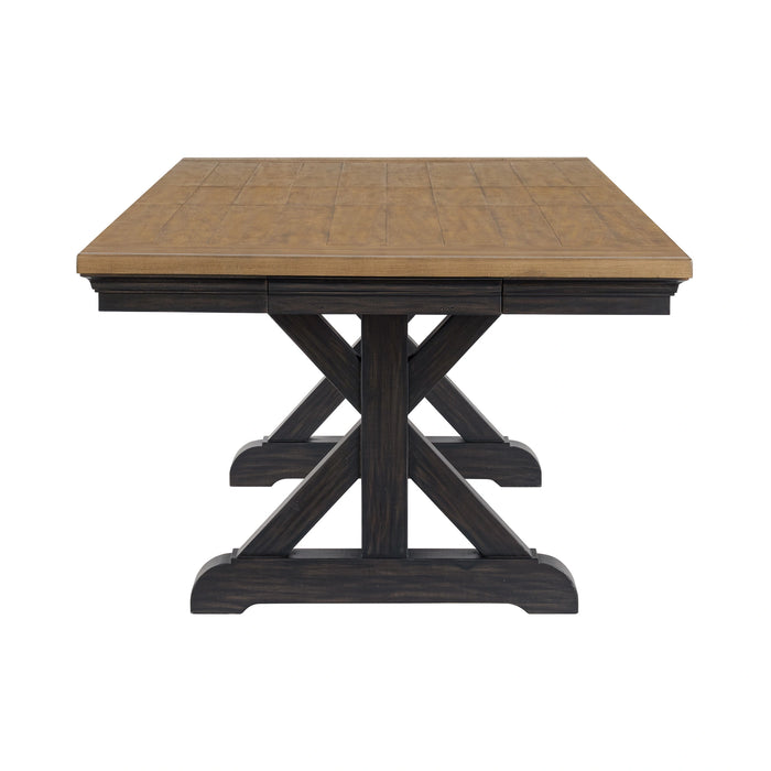 Montrose Dining Table with 20"" Leaf in Espresso and Brown