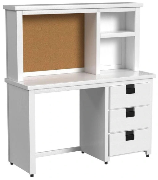 Elements International Cali Kids Desk and Hutch in WhiteHT image