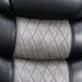 Nikko Console Loveseat W/ Dual Recliners-Black/Gray