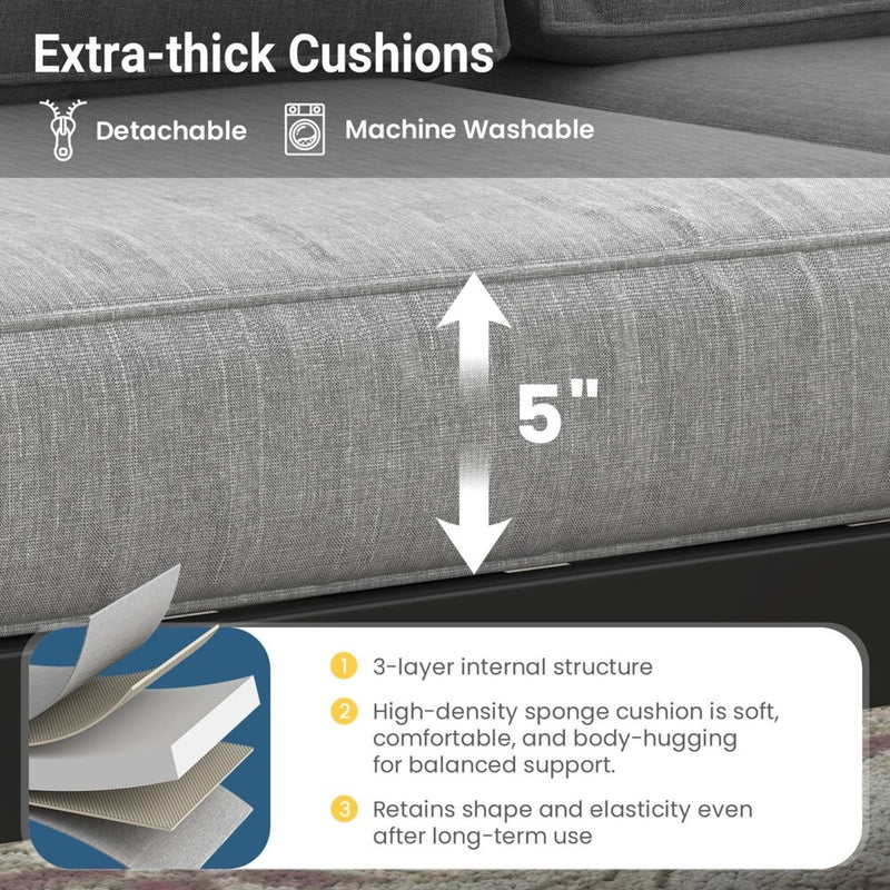 Outdoor Patio Set, All-Weather With Thick Cushions
