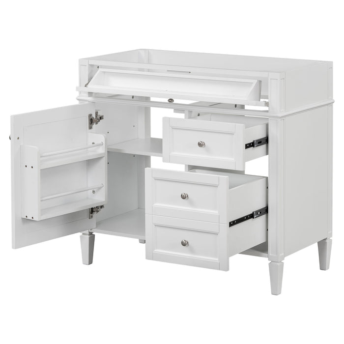 Bathroom Vanity With 2 Drawers And Tip-Out Drawer, Storage Cabinet