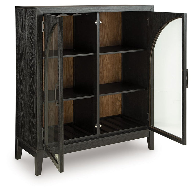 Armenleigh - Bar Cabinet - Black / Brown