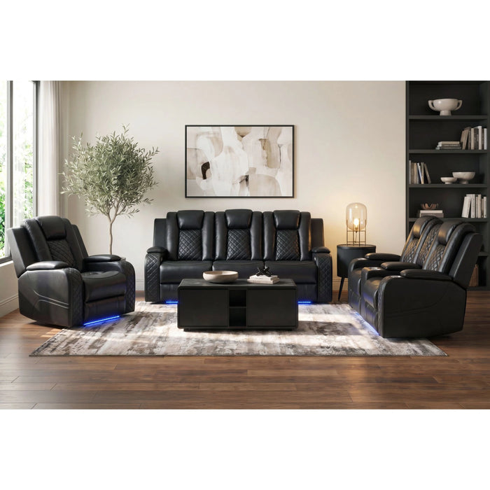 Carlo Power Motion Recliner with Power Headrest, LED