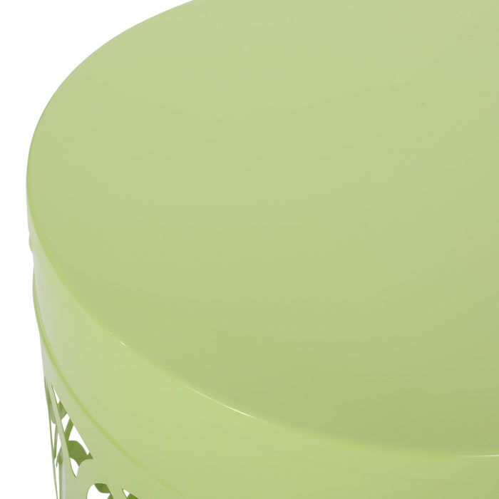 Outdoor Metal Large End Table, Modern Design