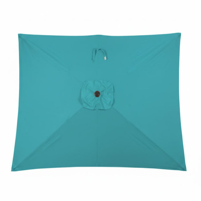 Rectangular Patio Umbrella With Crank Tilt, Polyester UV-Resistant Canopy