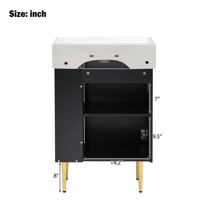 Bathroom Vanity, Combo Cabinet, Bathroom Storage Cabinet, Single Ceramic Sink