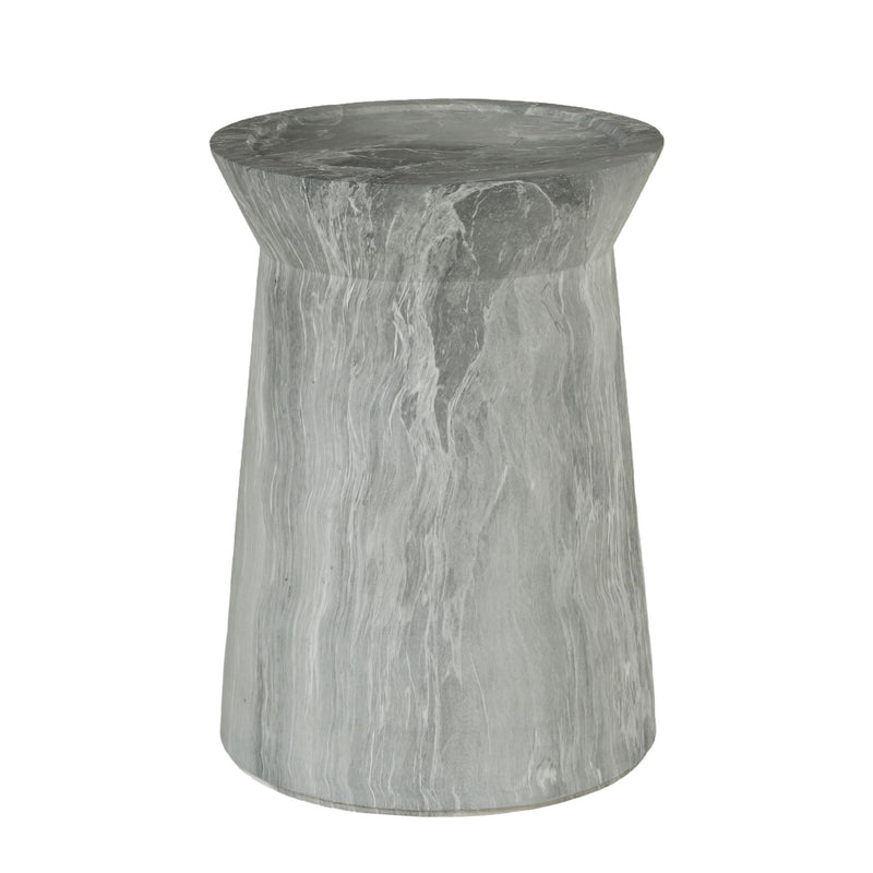 Round Outdoor End Table - Marble