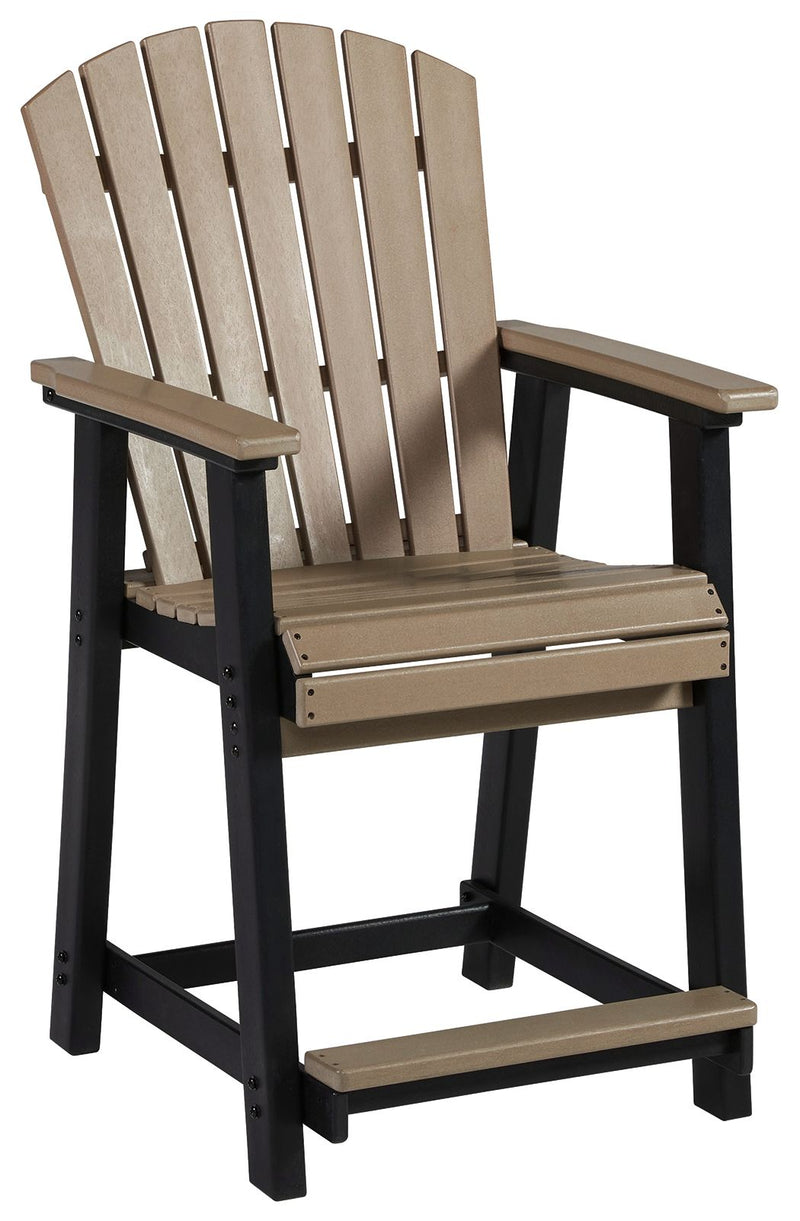 Fairen Trail - Barstool (Set of 2) - Black / Driftwood