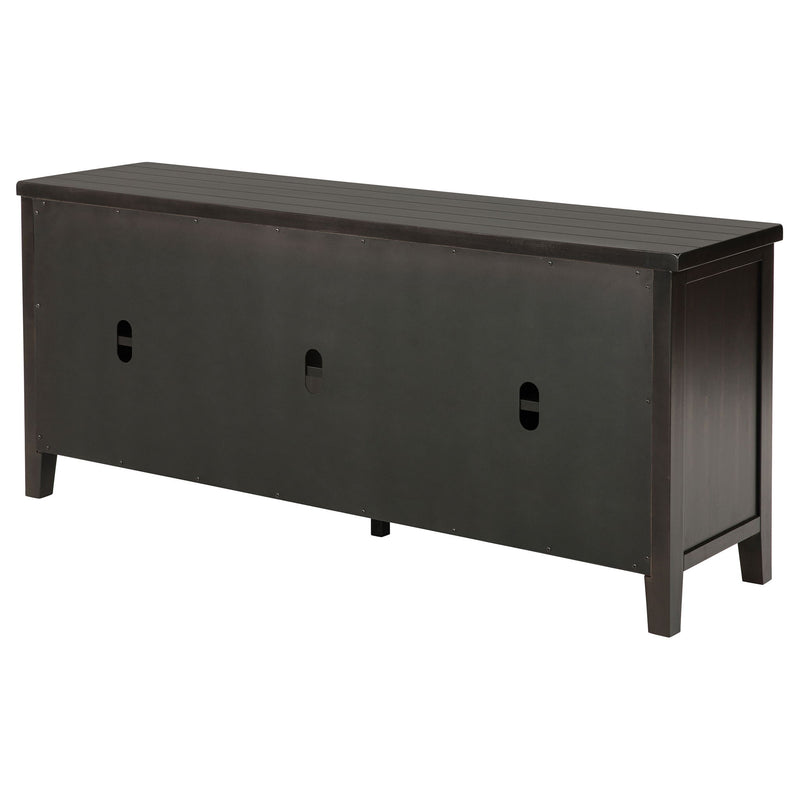 Sutter - 2 Door TV Stand With Mission Design - Dark Brown
