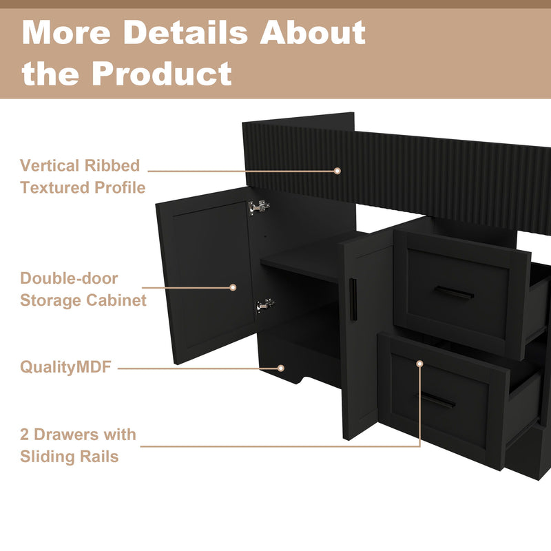 Modern Bathroom Vanity With 2 Drawers