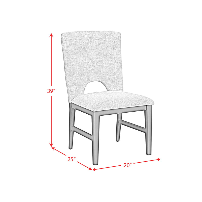 Oregon - Fabric Dining Side Chair (Set of 2) - Gray / Black