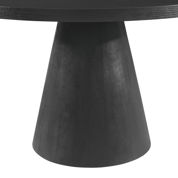 Portland Standard Height Dining Set in Black-Rectangular Table and Four Chairs