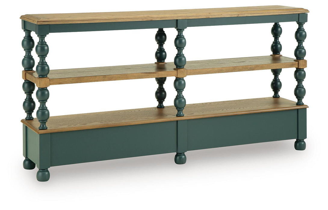 Finnworth - Console Sofa Table - Blue / Brown