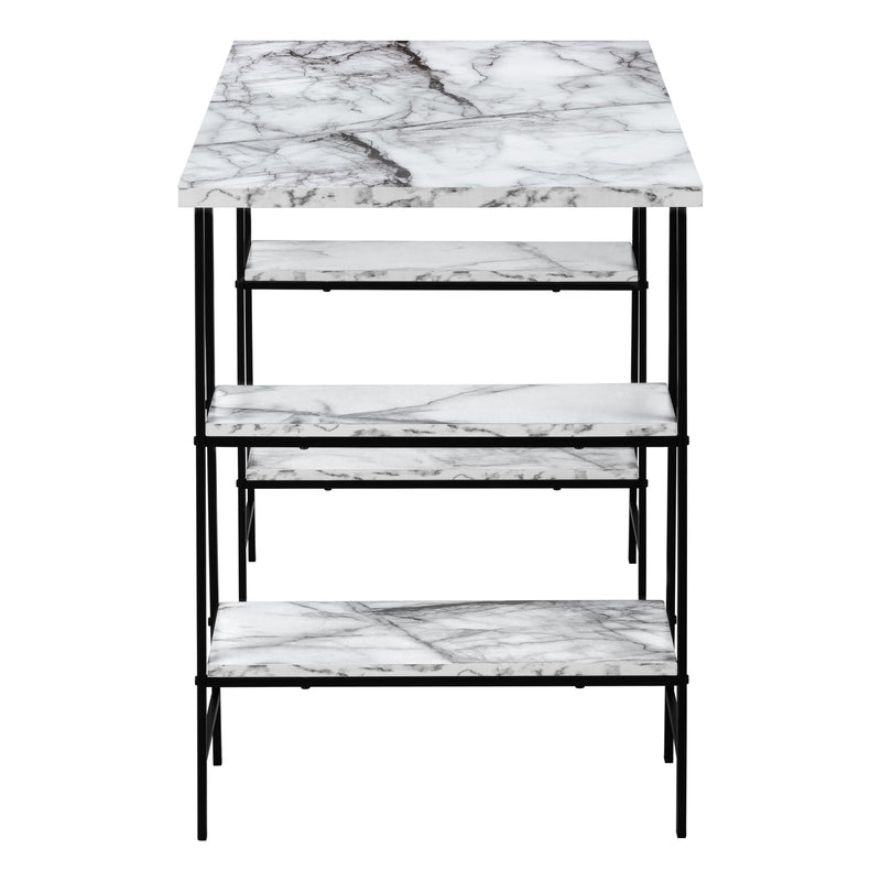 Computer Desk For Home Office, Laptop, Storage Shelves, Contemporary Versatile Placement - White