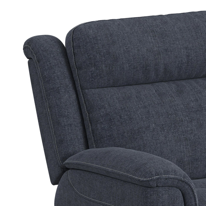 Striker Loveseat w/Console in Bristol Cobalt