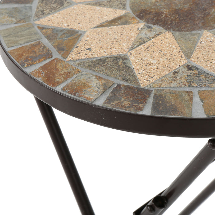 Silvester - End Table - Beige / Black