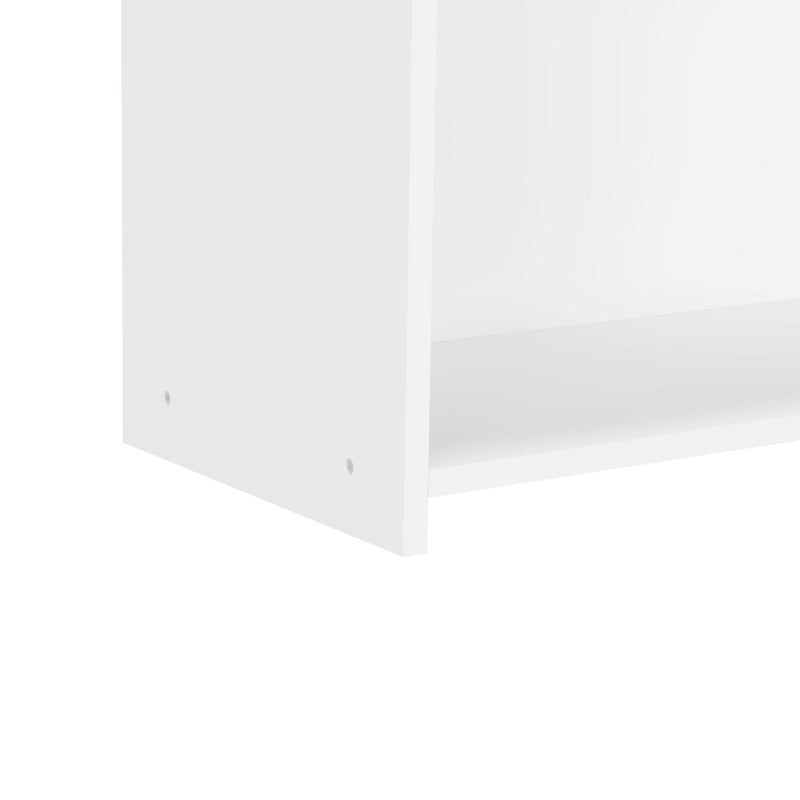 Bookcase With 4 Compartments, Storage Shelf For Toys And Books - White