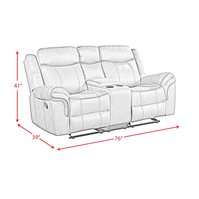 Sorrento Motion Loveseat with Console in FB367 Charcoal