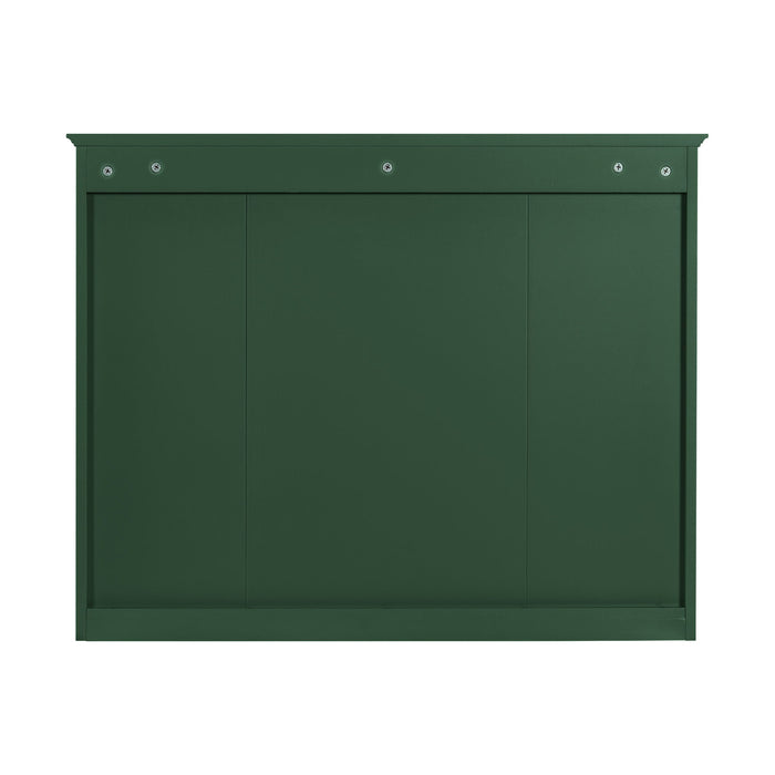 Wall Mounted Medicine Cabinet With Mirror, Storage Cabinet Featuring 6 Open Shelves And Adjustable Interior