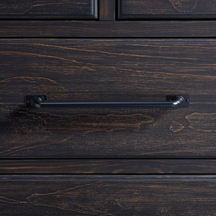 Montrose Dresser and Mirror Set in Espresso & Brown