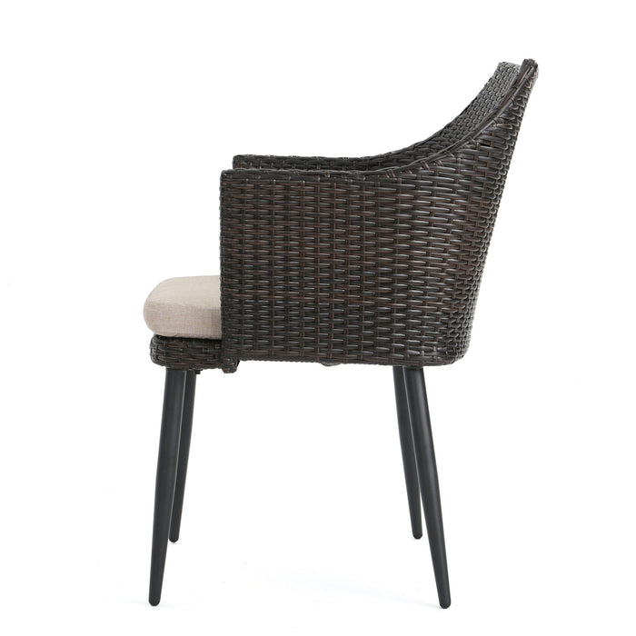 Kenneth - 3 Pieces Chat Set Outdoor Furniture - Brown Multi