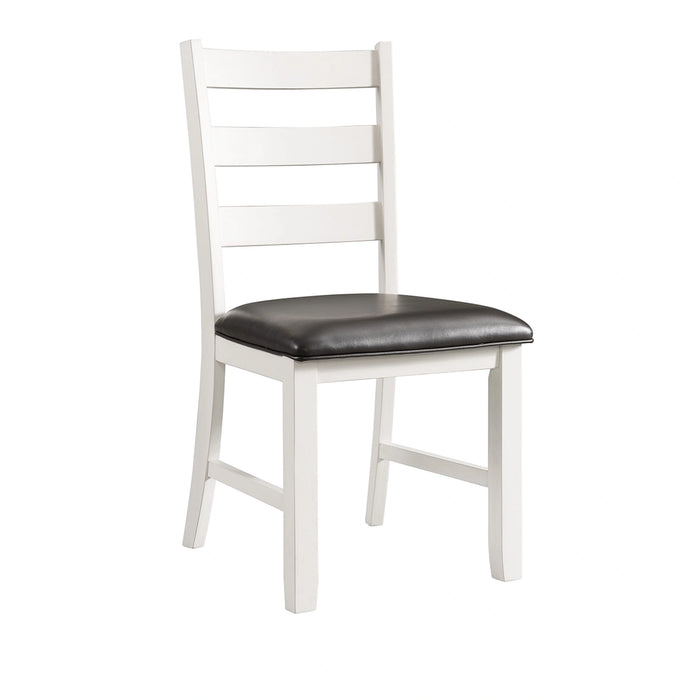 Martin 5 Pc Dining set (Dark Brown Top - White Base)
