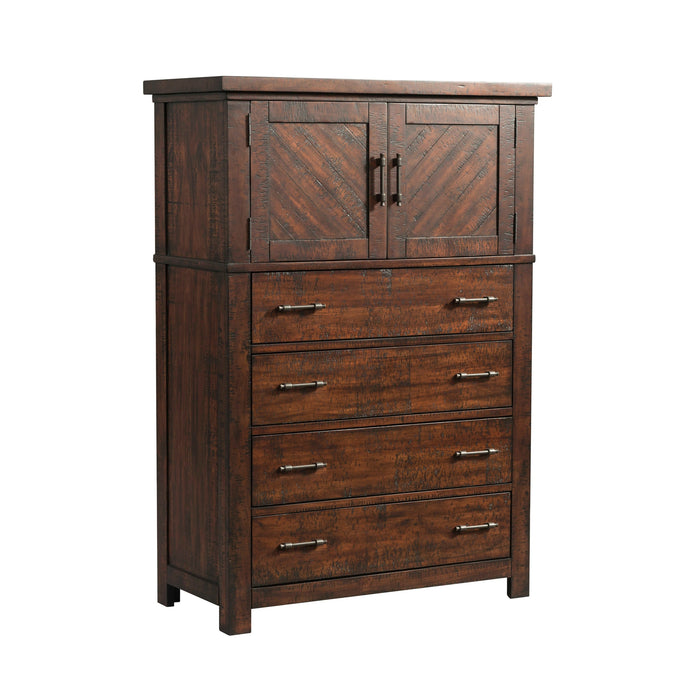 Jax Platform Storage Bedroom Set in Cherry