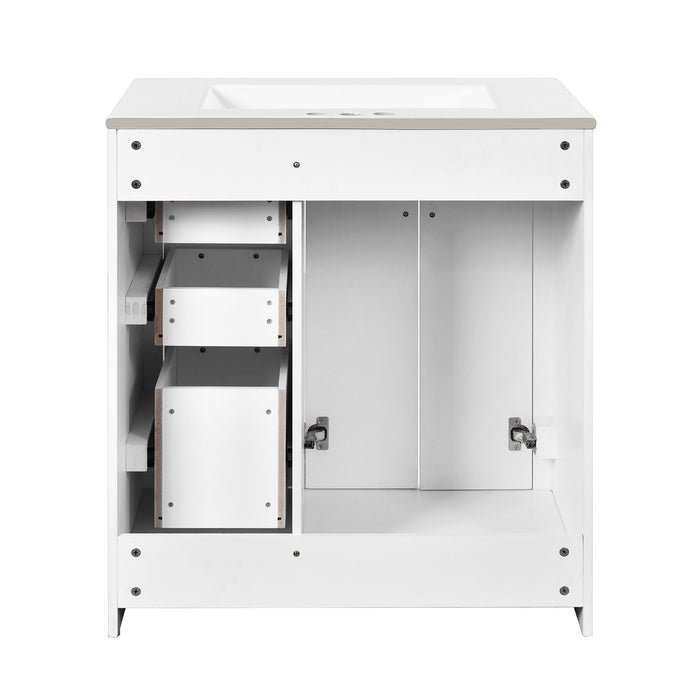Bathroom Vanity With Sink, Storage Cabinet, Freestanding Set With 3 Drawers & Soft Closing Doors
