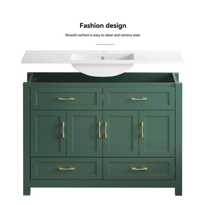 Bathroom Vanity With Sink Combo, 4 Soft Close Doors And 4 Drawers