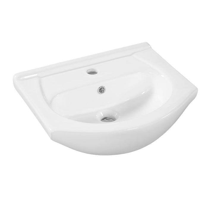 20" Bathroom Vanity With Bulged Sink, Freestanding Single Vanity Set, Soft Close Door