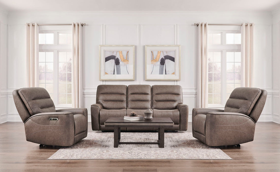 Lawson - Power Zero Gravity Triple Recline Sofa With DDT P2 - Sydney Brunette