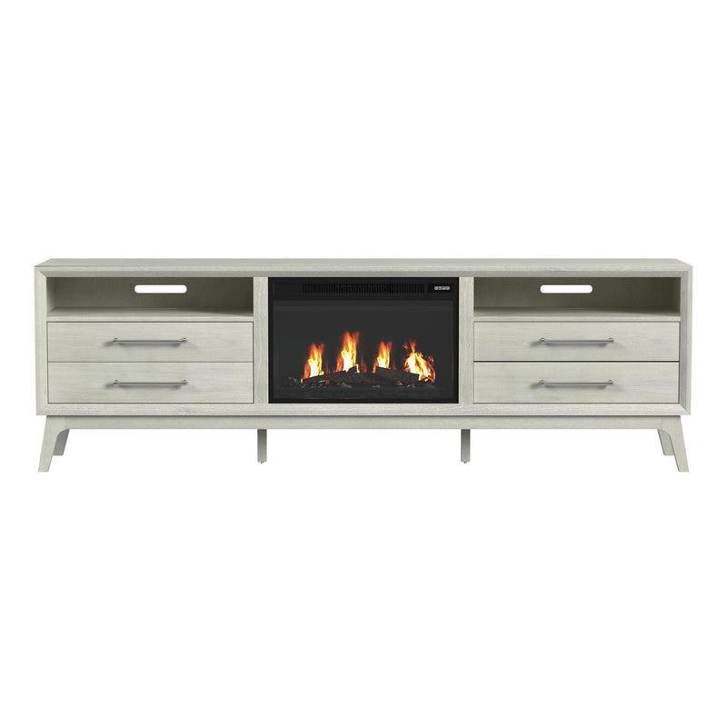 Westland - TV Console With Fireplace Insert - Almond