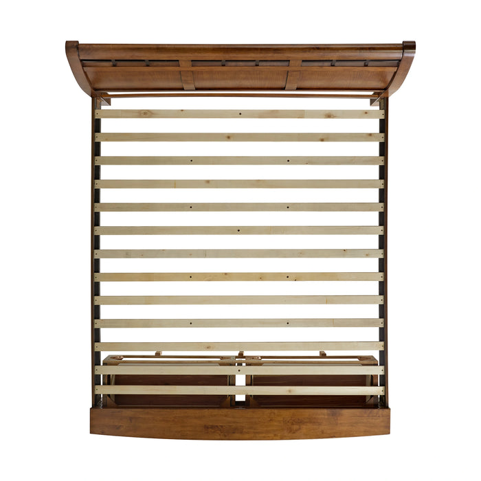Gage Sleigh Storage Bedroom Set in Chestnut