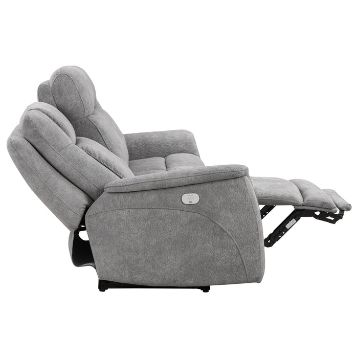 Linus - Zero Gravity Power Reclining Sofa - Hudson Gray