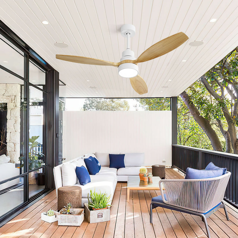 Ceiling Fan With 6 Speed Remote Control And 3Cct LED Light - White