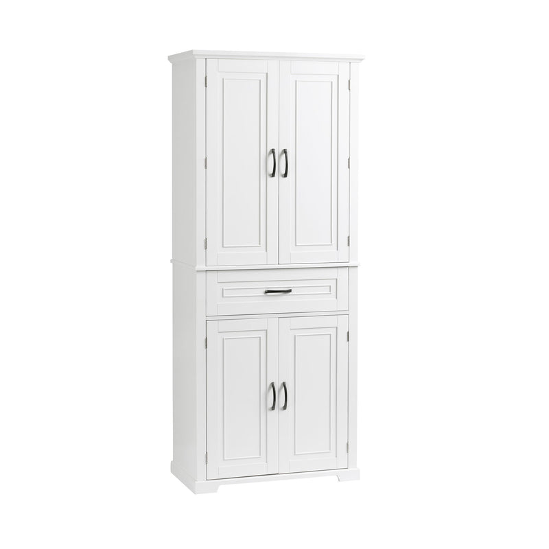 Bathroom Storage Cabinet With Doors And Drawer, Adjustable Shelf