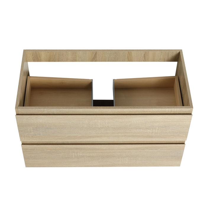 Wall Mounted Bathroom Vanity And Sink, 2 Soft Close Drawers