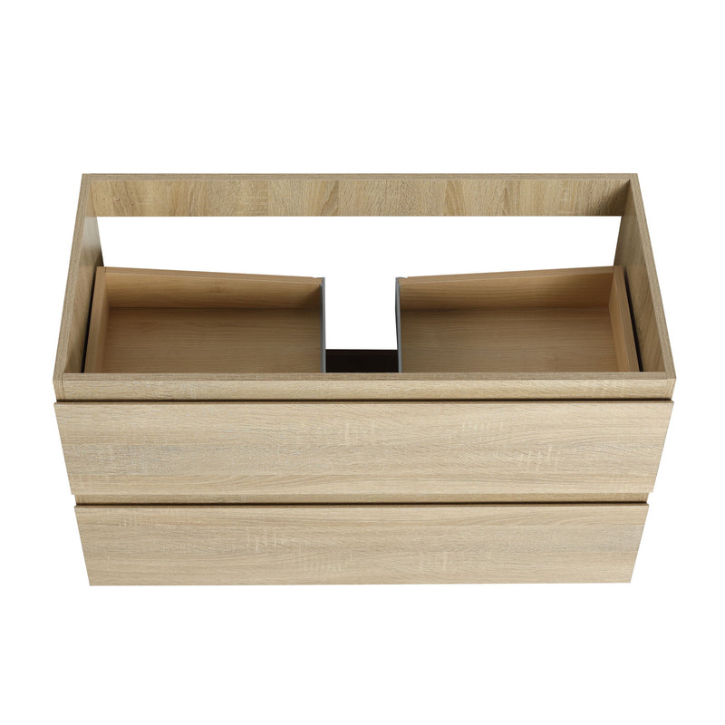 Wall Mounted Bathroom Vanity & Sink, 2 Soft Close Drawers