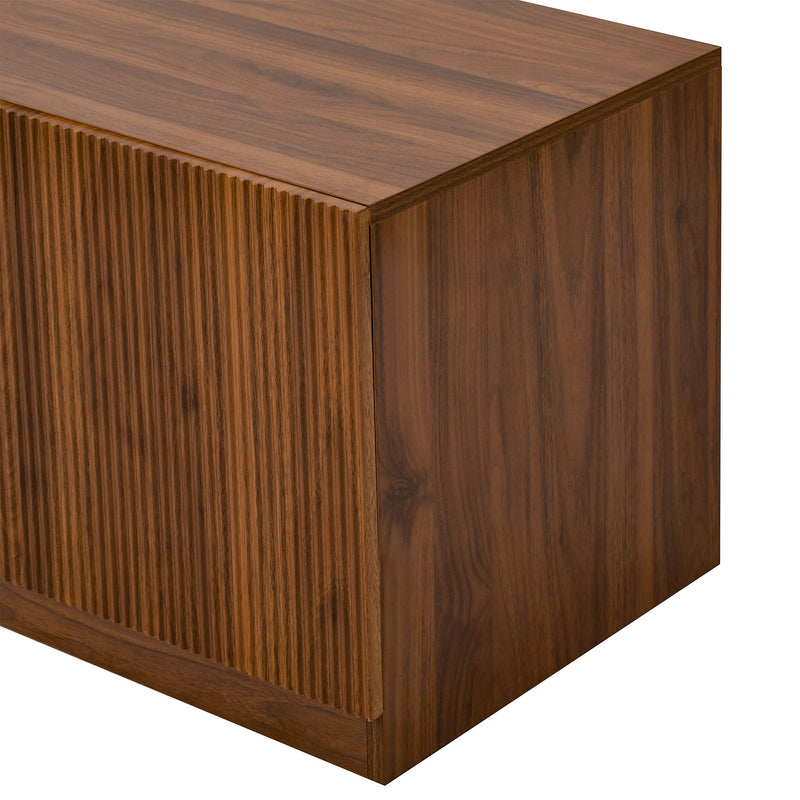 TV Stand, Media Console With Adjustable Shelves - Walnut