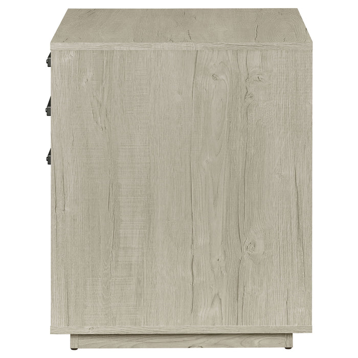 Loomis - 3 Drawer Home Office File Cabinet - White / Gray