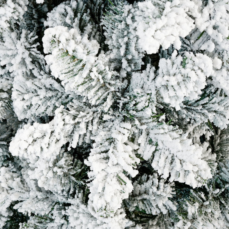 4 Pack Slim Pencil Christmas Trees With Snow Tips, Warm LED Lights, For Indoor Use - Green