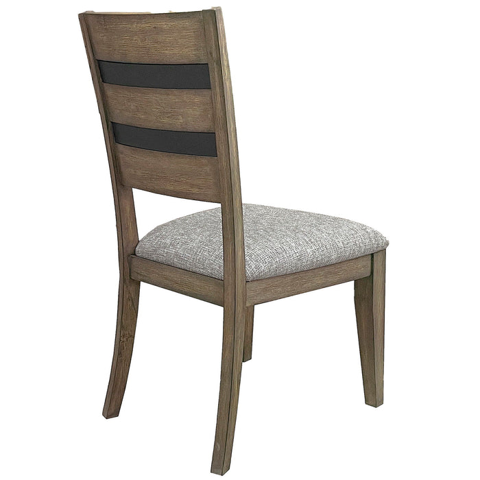 Cedar Fork - Dining Table With 6 Ladderback Chairs - Smoked Arabica