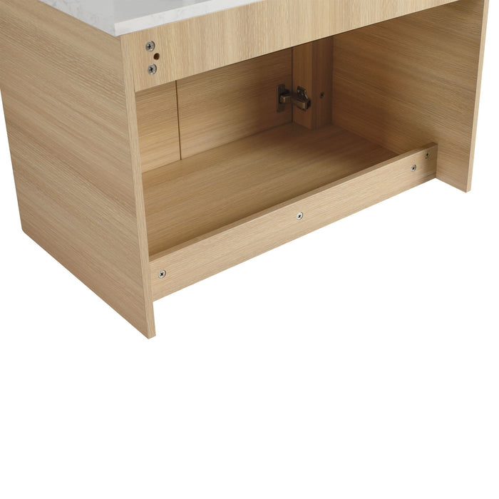 Wall Mounted Bathroom Vanity With Soft Close Door, Excluding Sink