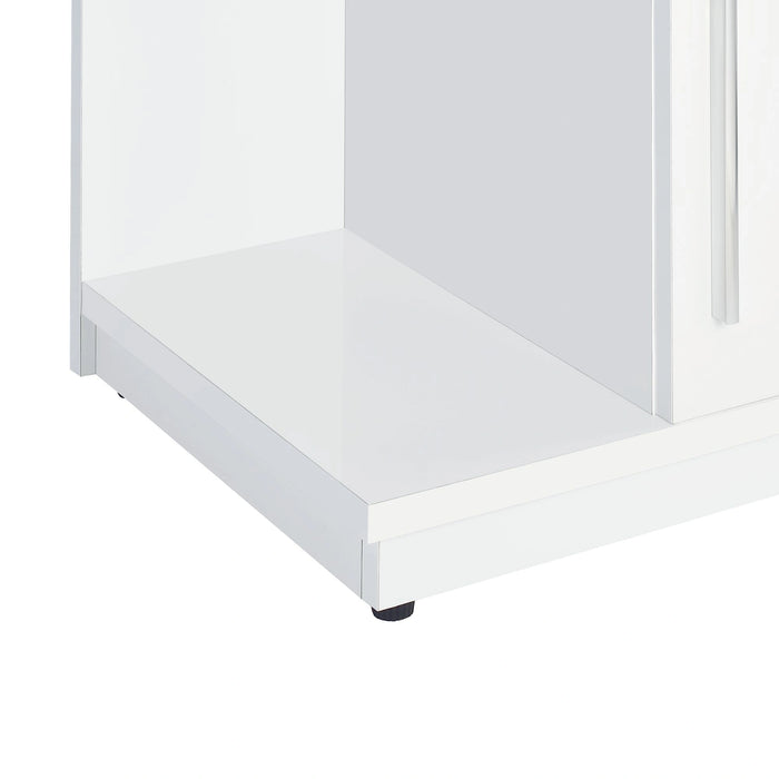 Wendolyn Wine Cabinet with Light in Glossy White