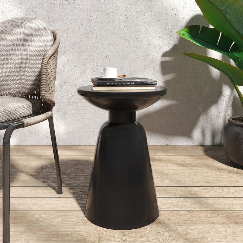 Outdoor Modern Metal End Large Table