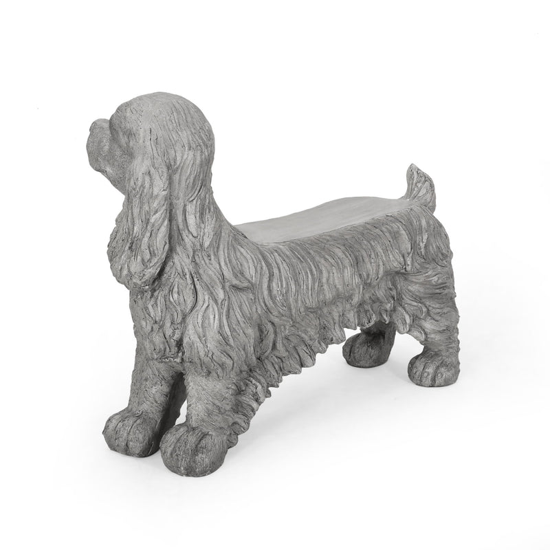 Cocker Spaniel Dog Statue - Gray