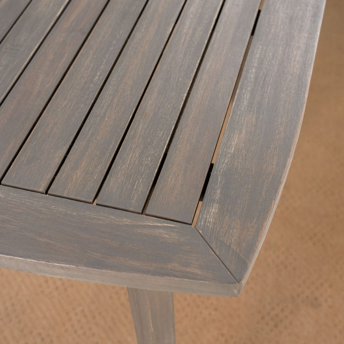 Modern Indoor Square Acacia Wood Dining Table With Toothpick Leg Design