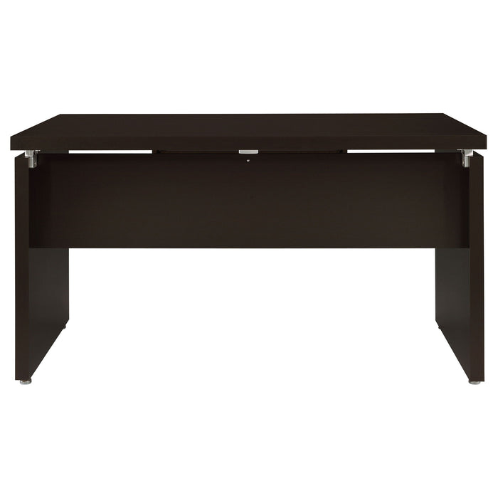 Ulloa - L Shaped Office Desk With Slide Out Keyboard Tray And Storage Drawers - Cappuccino