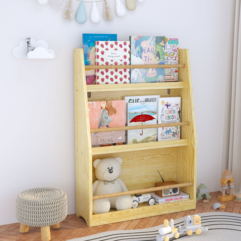 3 Tier Book Shelf, Compact Storage For Bedrooms
